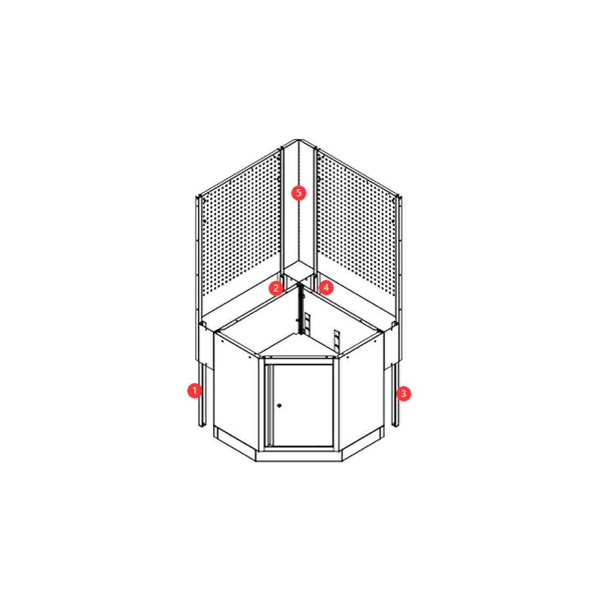 Kit extension pour meuble d'angle profond 61cm