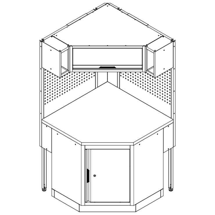 Kit extension pour meuble d'angle profond 61cm