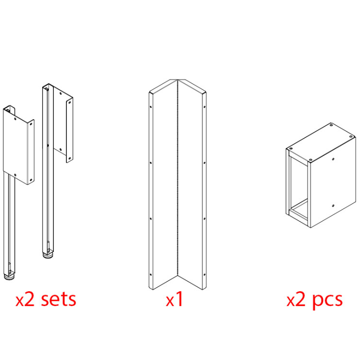 Kit extension pour meuble d'angle profond 61cm