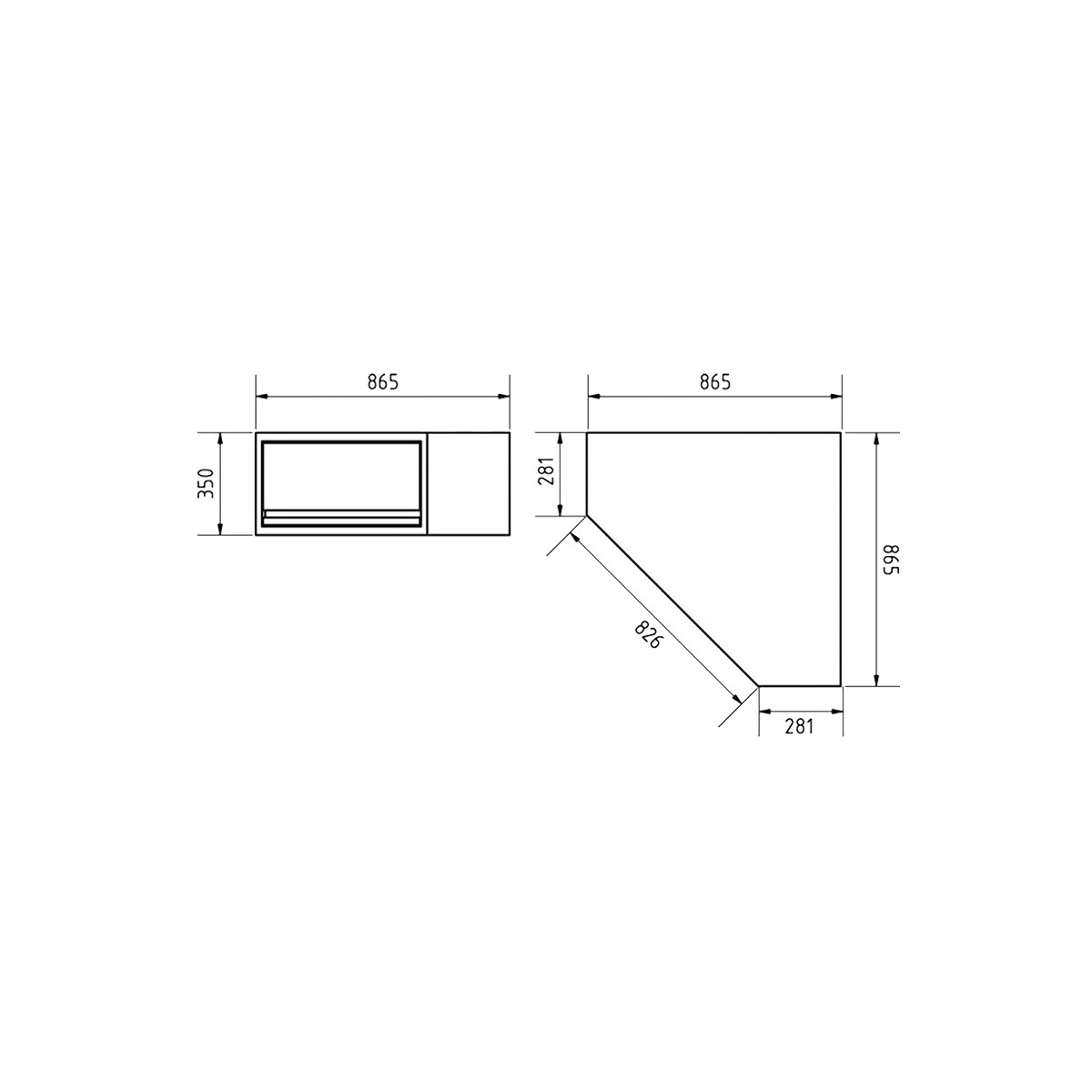 Meuble haut - angle