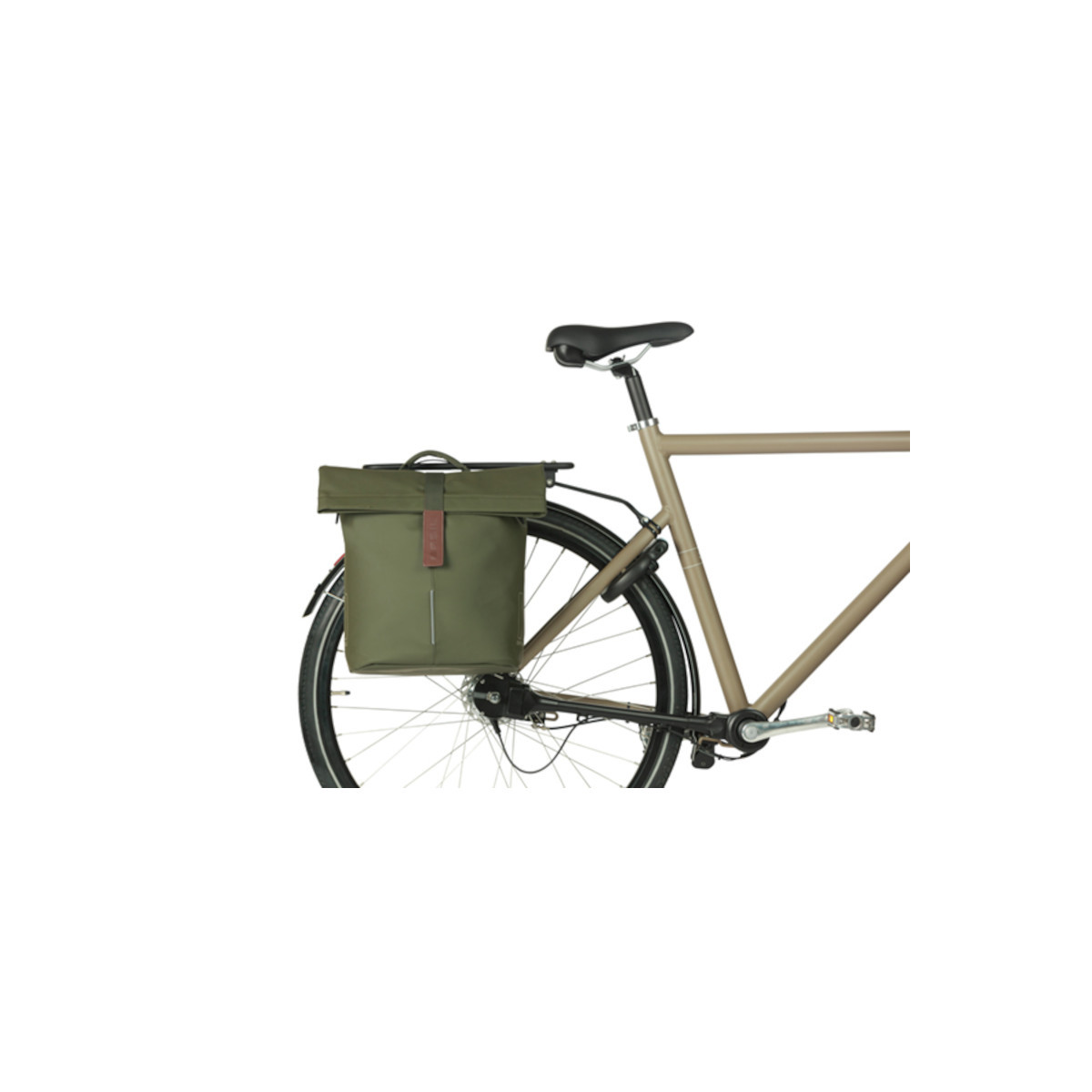 Basil City Shopper de vélo MIK Studs, 14-16L, moss green