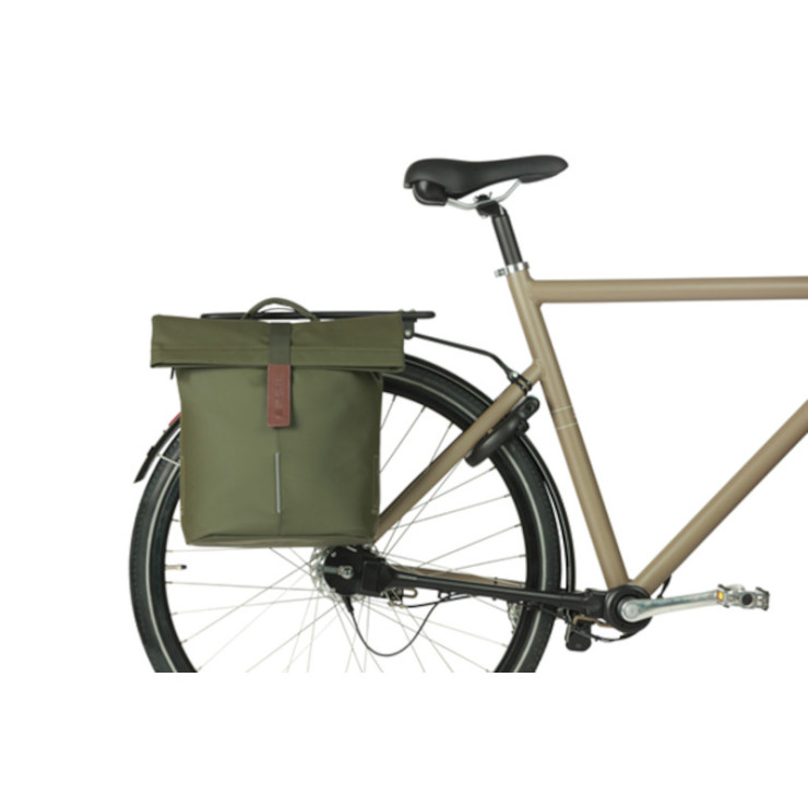 Basil City Shopper de vélo MIK Studs, 14-16L, moss green