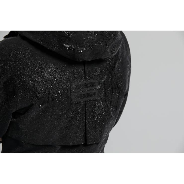 Basil Mosse veste de pluie Parka femmes, Noir S