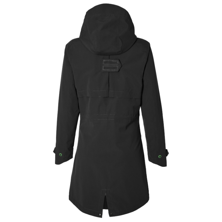 Basil Mosse veste de pluie Parka femmes, Noir S