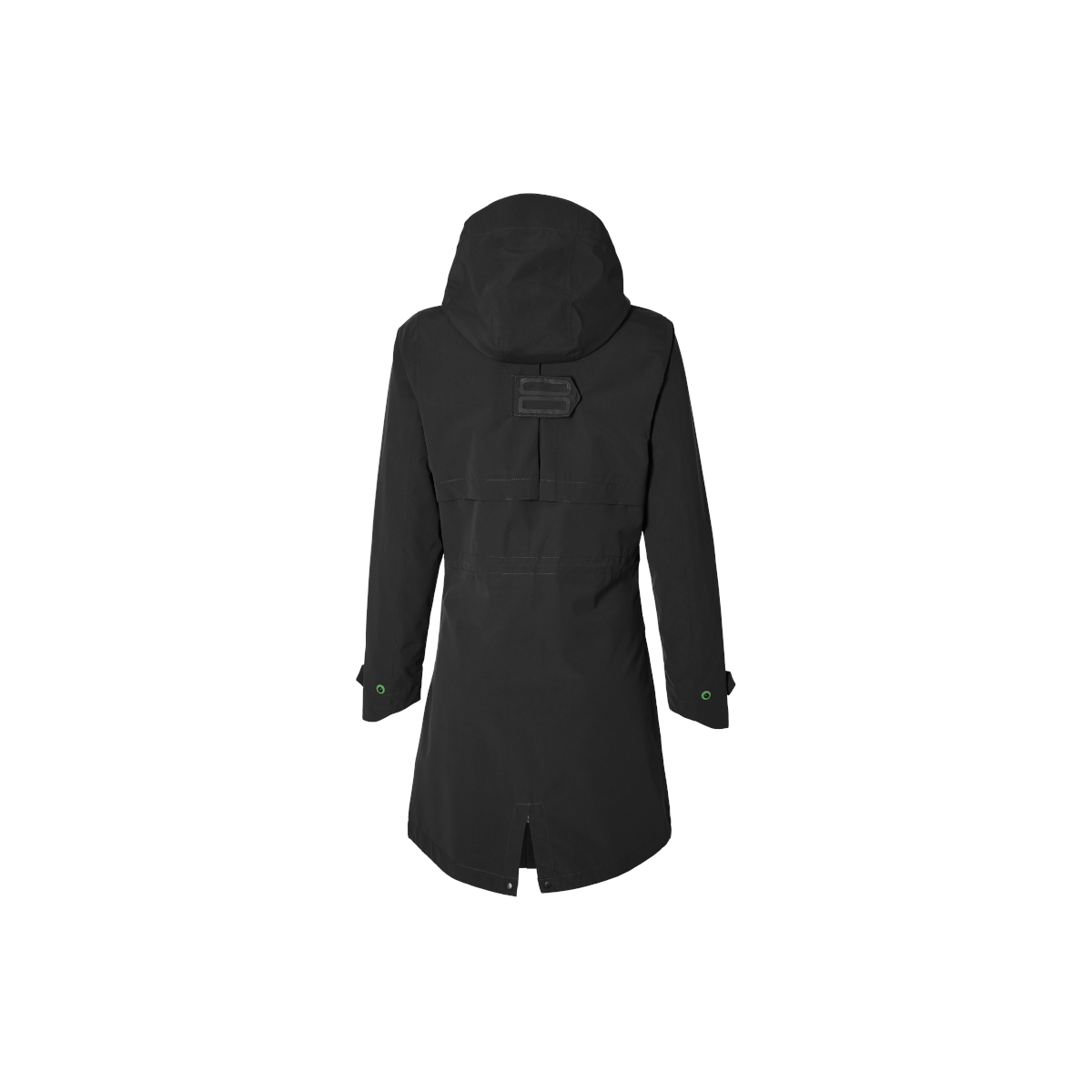 Basil Mosse veste de pluie Parka femmes, Noir M