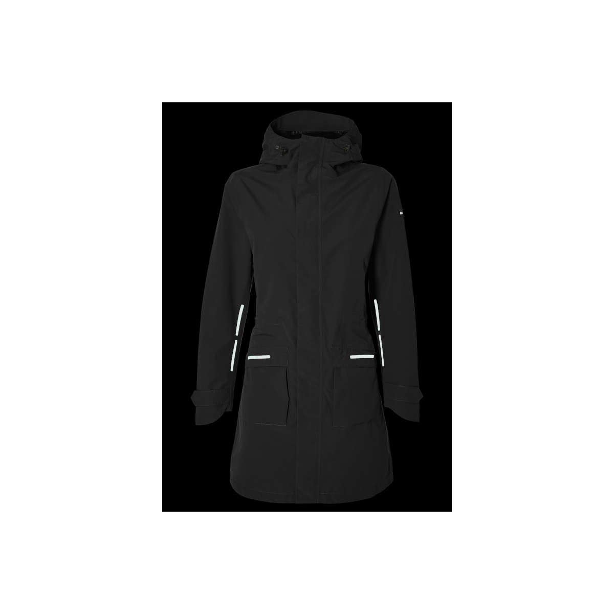 Basil Mosse veste de pluie Parka femmes, Noir L