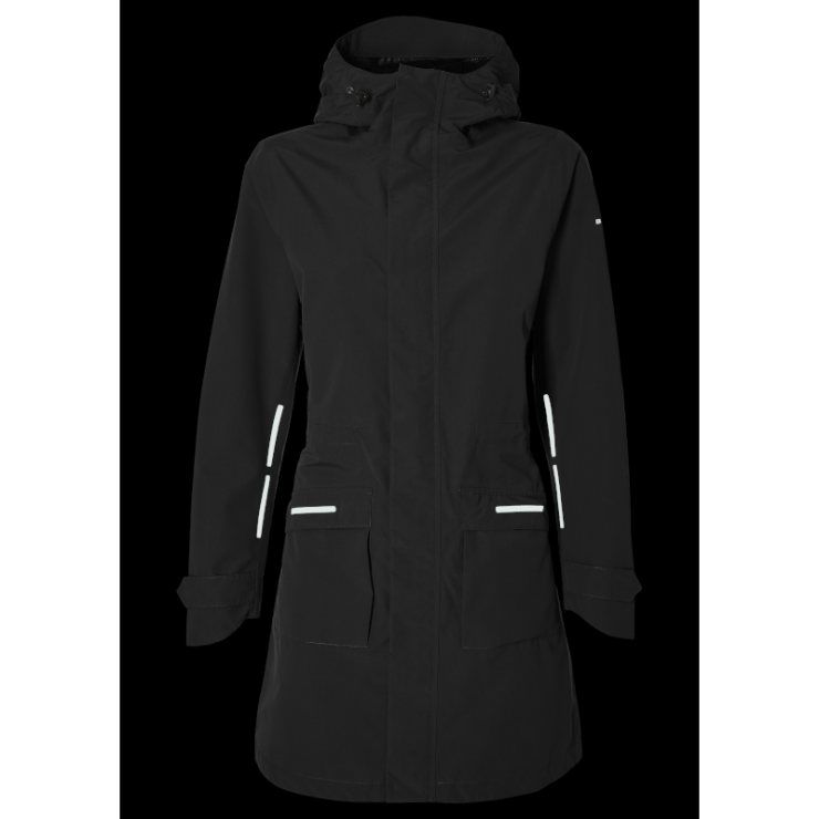 Basil Mosse veste de pluie Parka femmes, Noir L