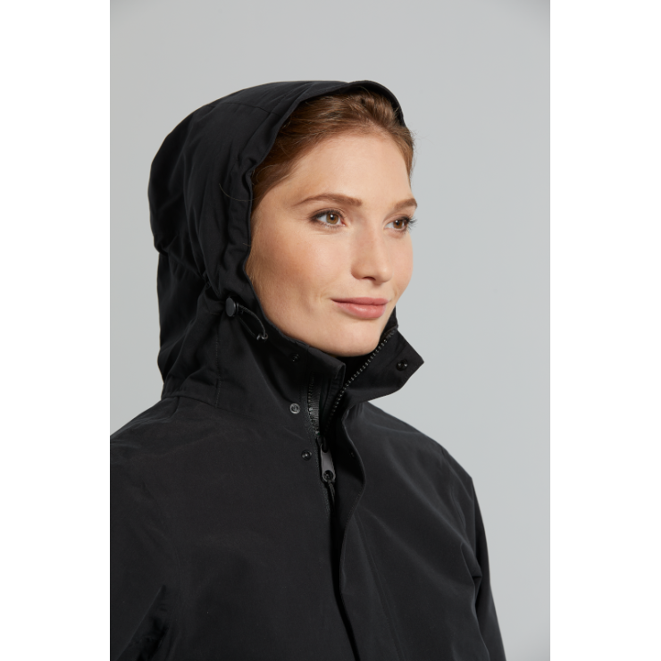 Basil Mosse veste de pluie Parka femmes, Noir L