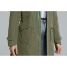 Basil Mosse veste de pluie Parka femmes, Vert olive S