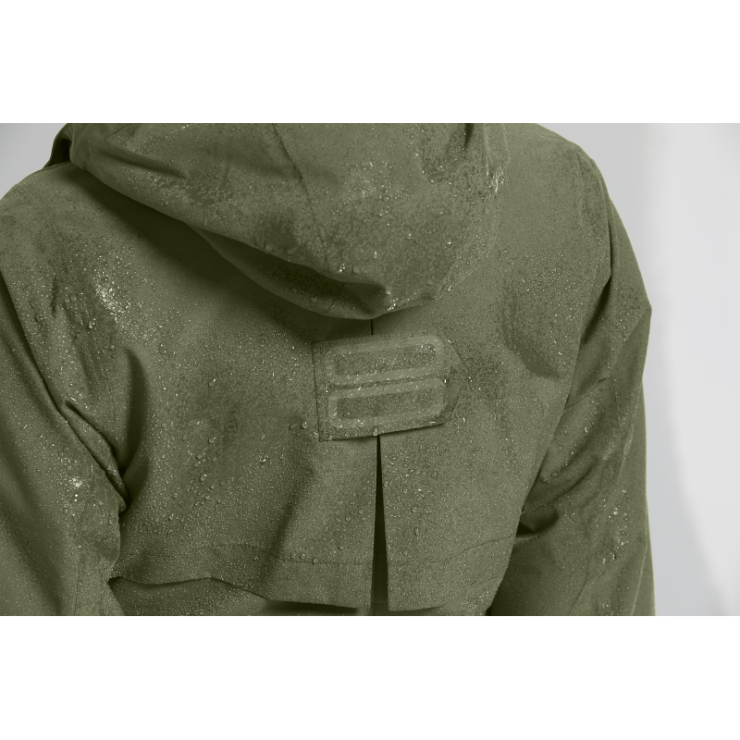 Basil Mosse veste de pluie Parka femmes, Vert olive M