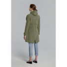 Basil Mosse veste de pluie Parka femmes, Vert olive M