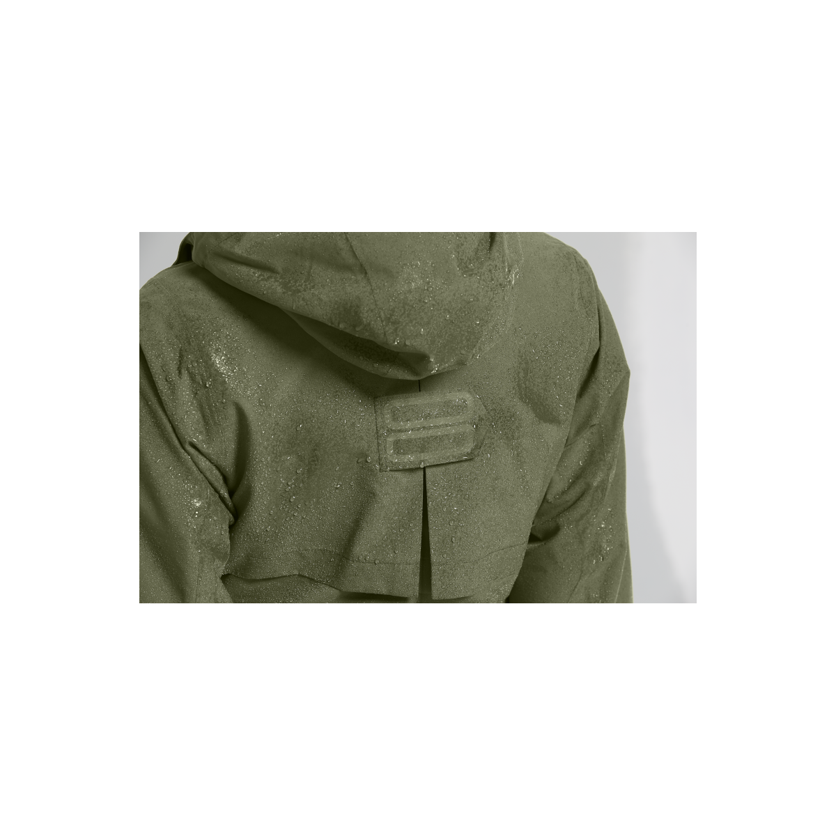 Basil Mosse veste de pluie Parka femmes, Vert olive L