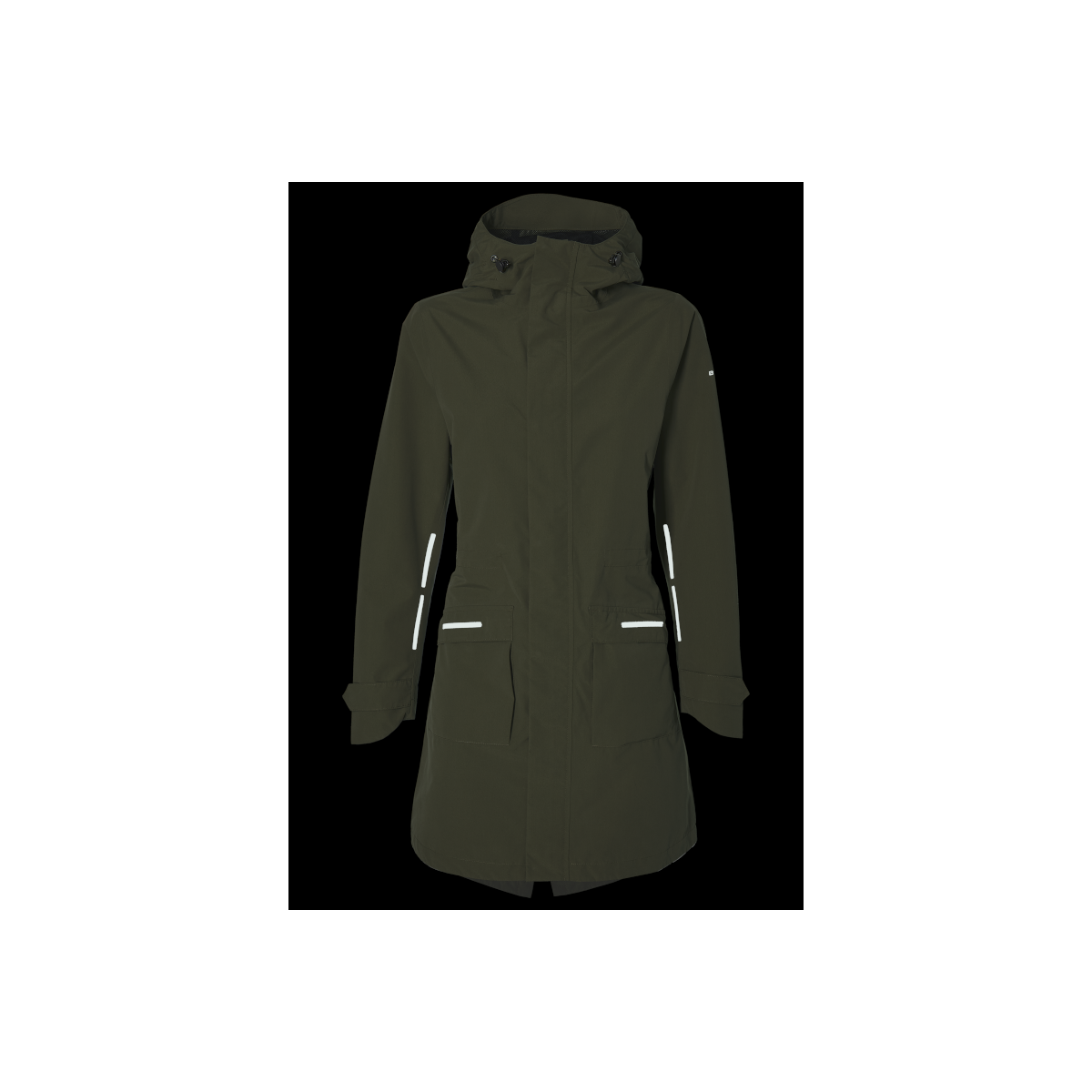 Basil Mosse veste de pluie Parka femmes, Vert olive XL