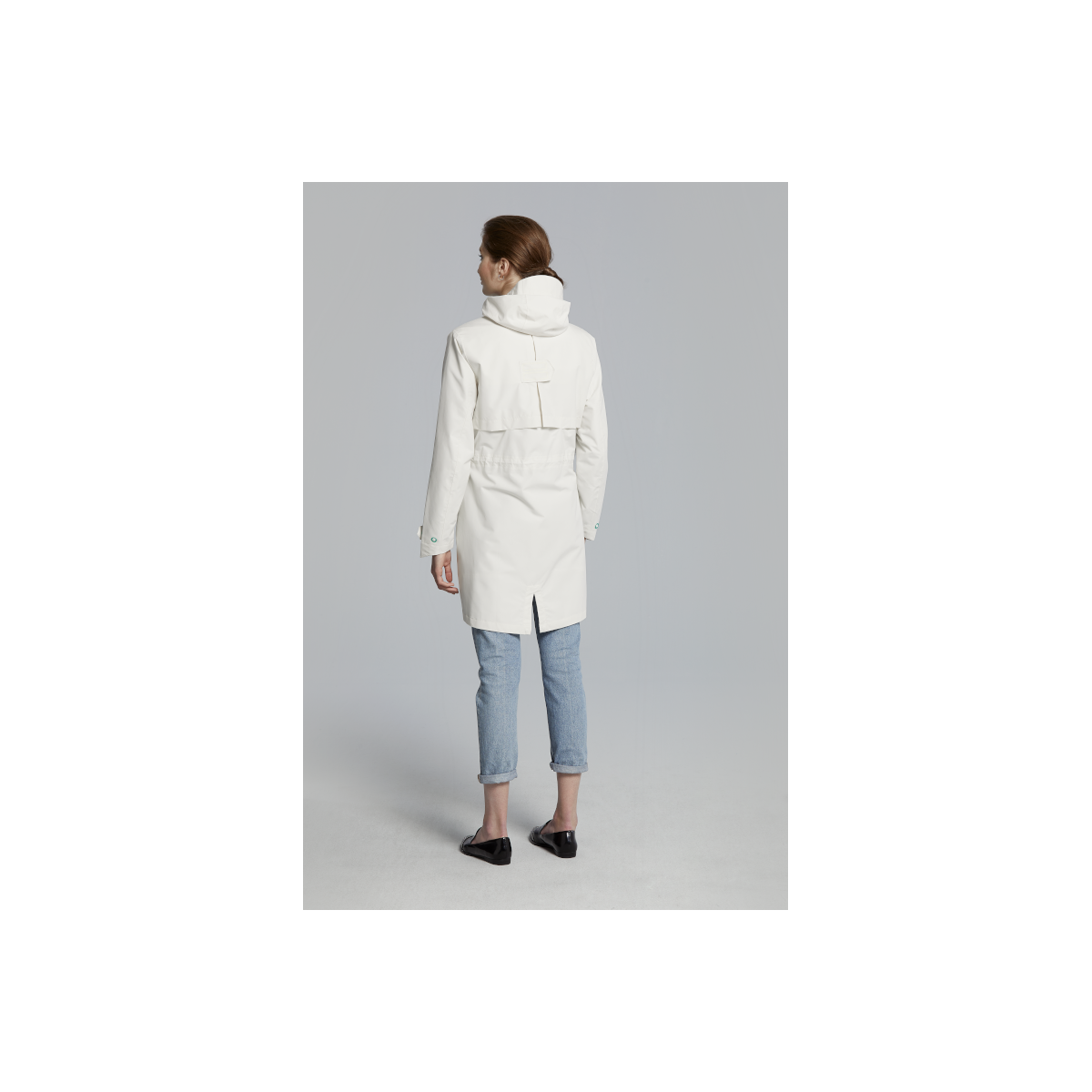 Basil Mosse veste de pluie Parka femmes, blanc XS