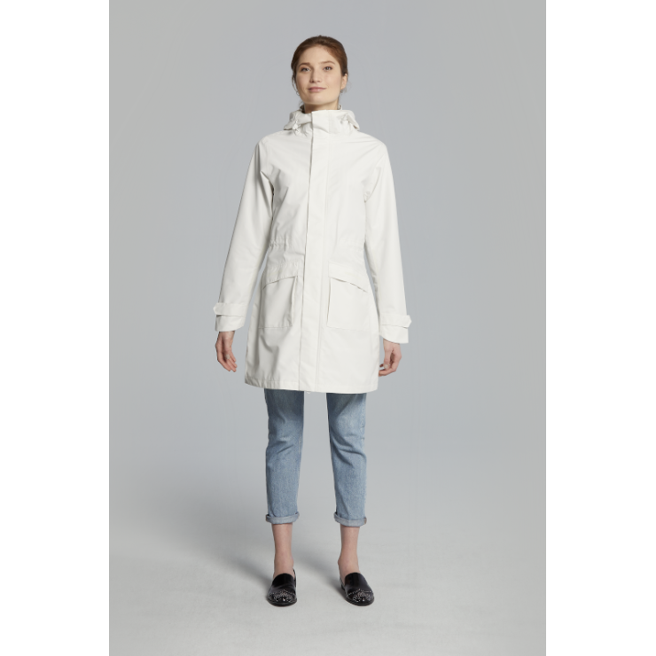 Basil Mosse veste de pluie Parka femmes, blanc S