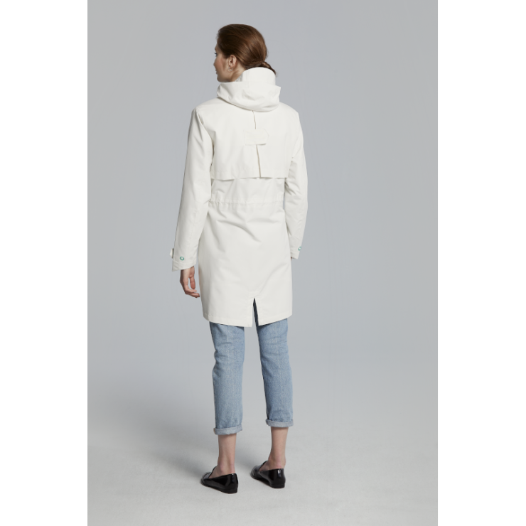 Basil Mosse veste de pluie Parka femmes, blanc S