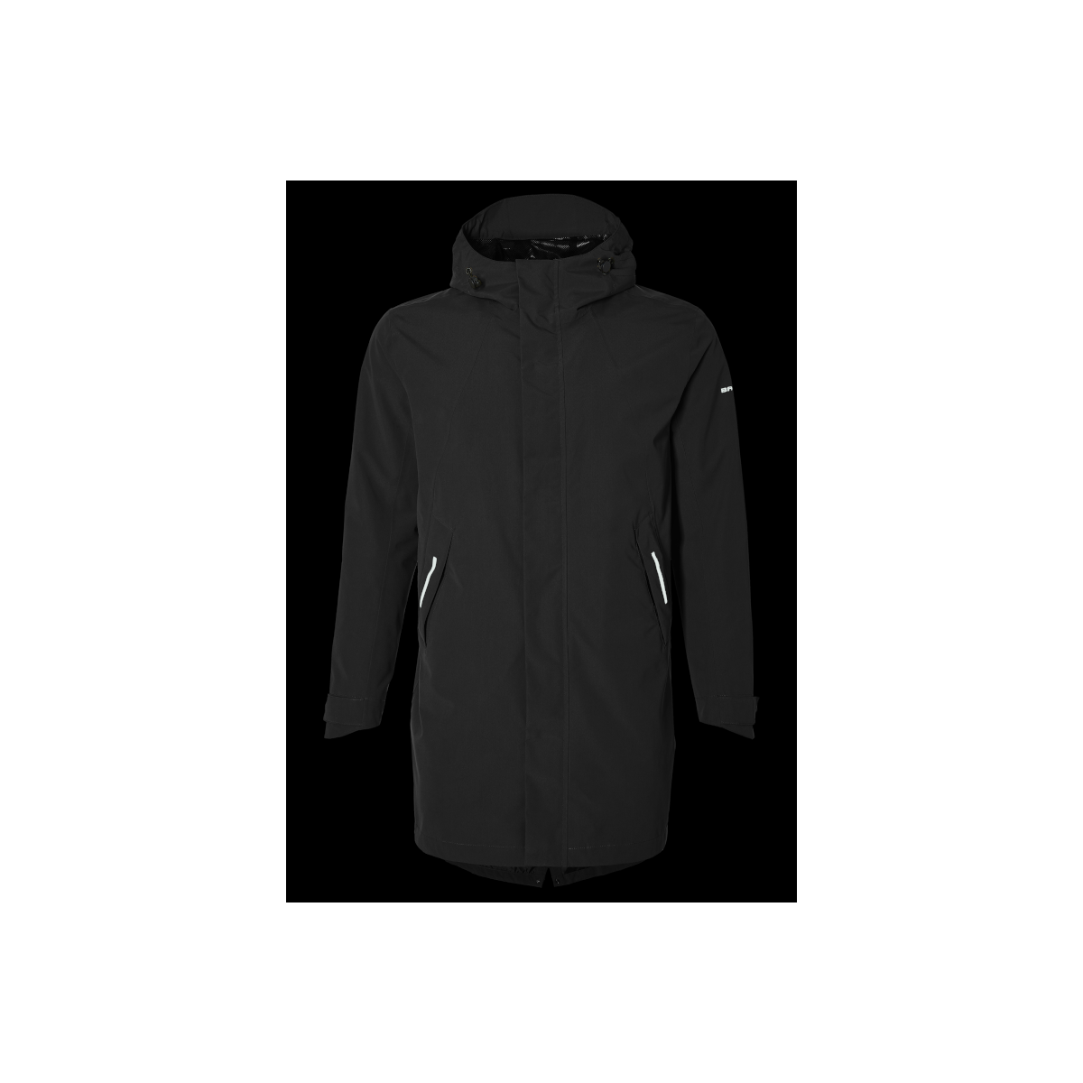 Basil Mosse veste de pluie Parka hommes, Noir S