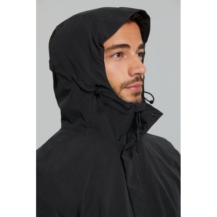 Basil Mosse veste de pluie Parka hommes, Noir M