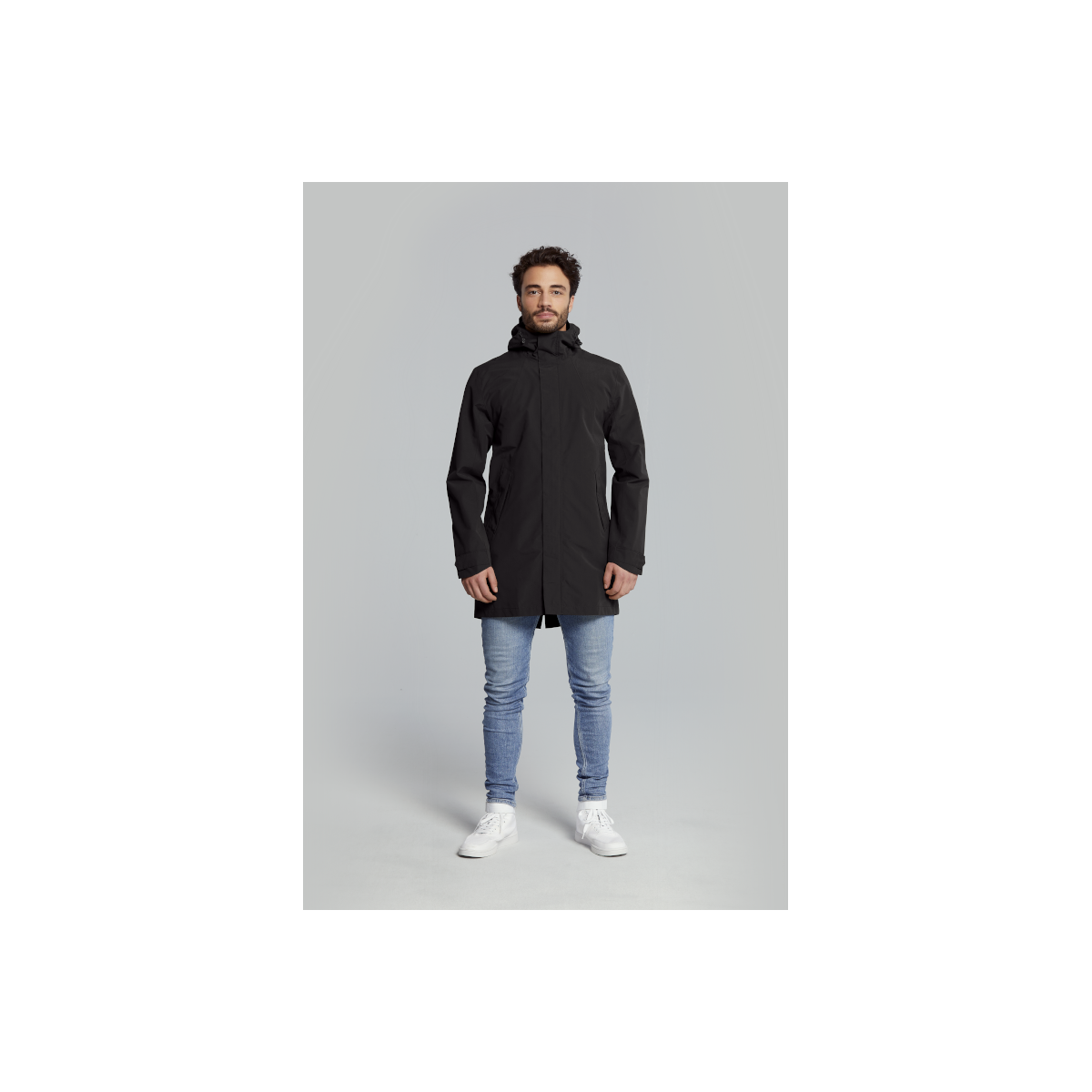 Basil Mosse veste de pluie Parka hommes, Noir XXXL