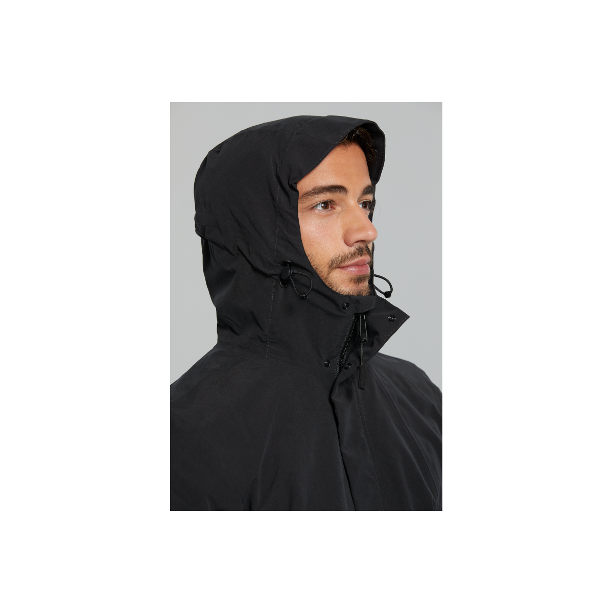 Basil Mosse veste de pluie Parka hommes, Noir XXXL