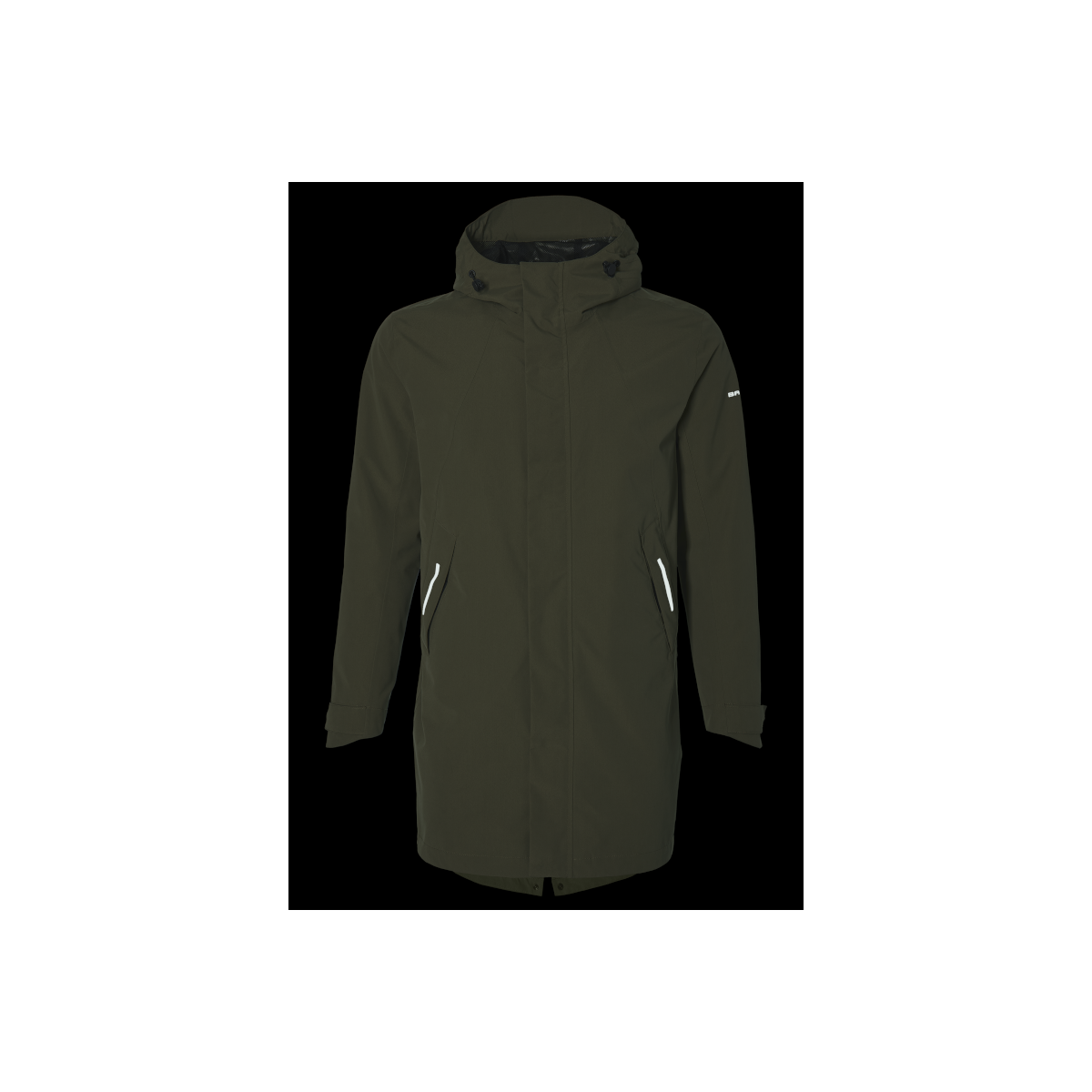 Basil Mosse veste de pluie Parka hommes, Vert olive S