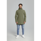 Basil Mosse veste de pluie Parka hommes, Vert olive L