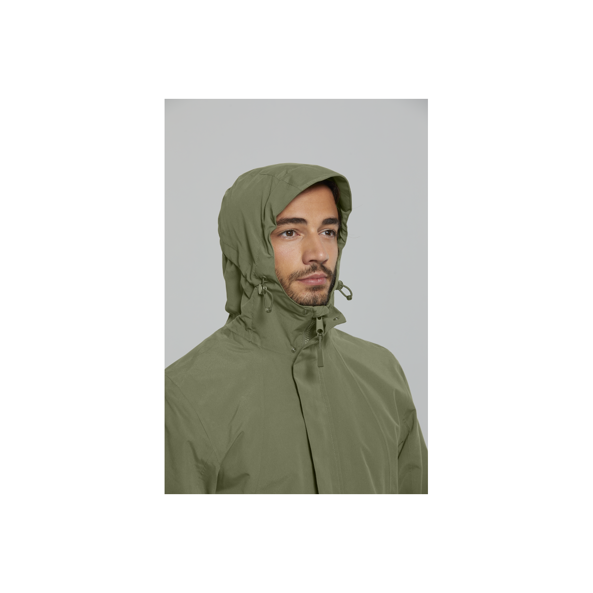 Basil Mosse veste de pluie Parka hommes, Vert olive XL