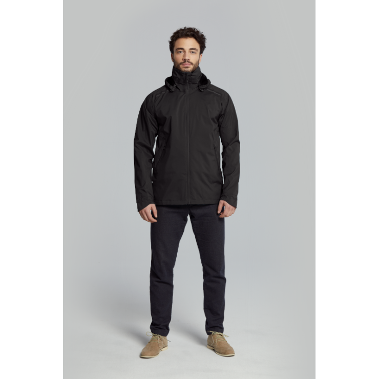 Basil Skane veste imperméable hommes, Noir S