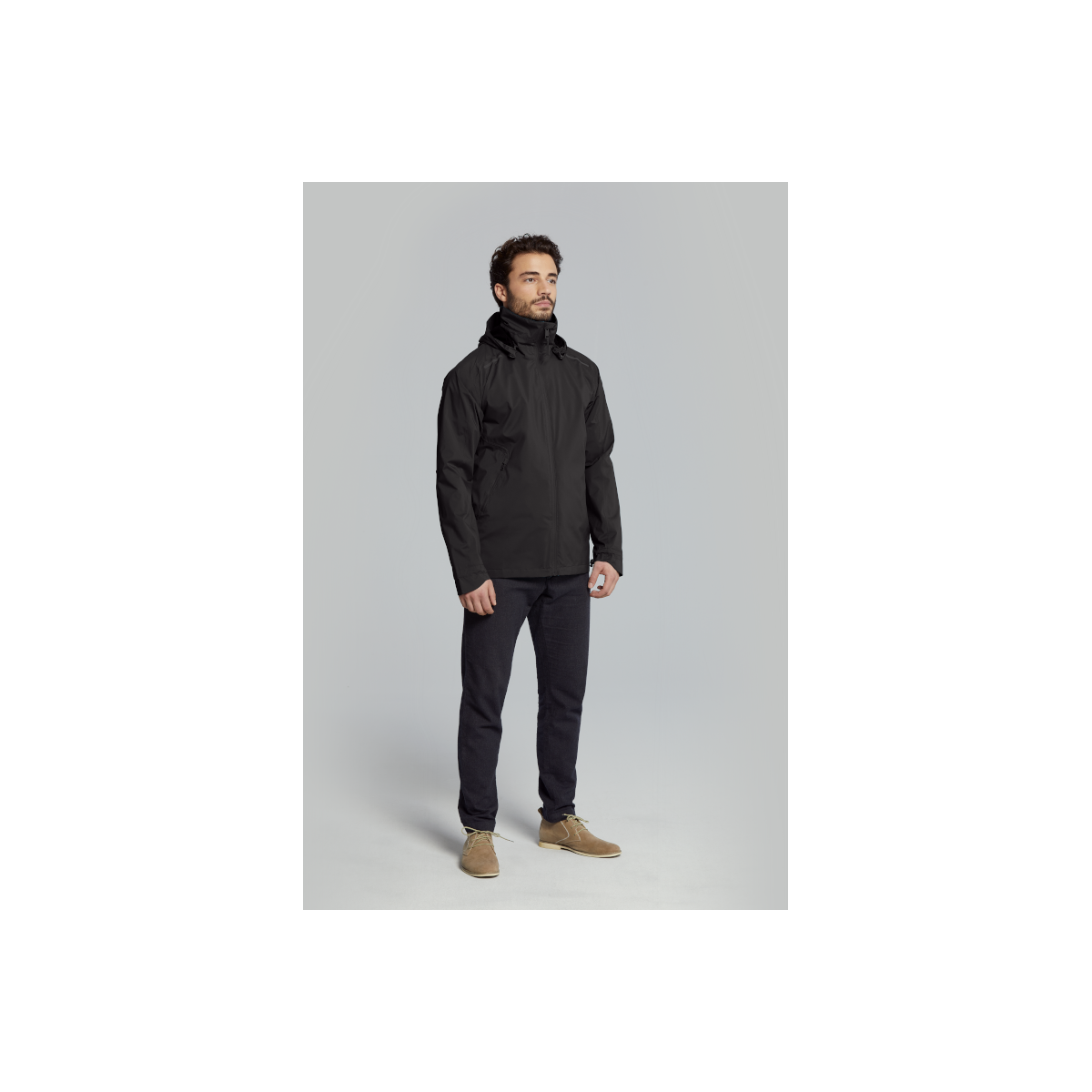 Basil Skane veste imperméable hommes, Noir S