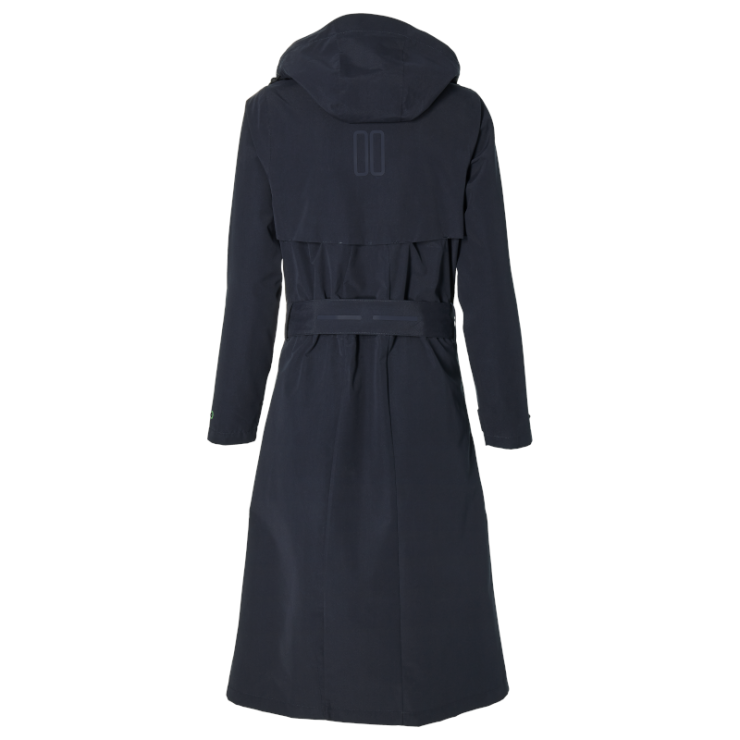 Basil Mosse veste de pluie femmes trench-coat, Bleu nuit S