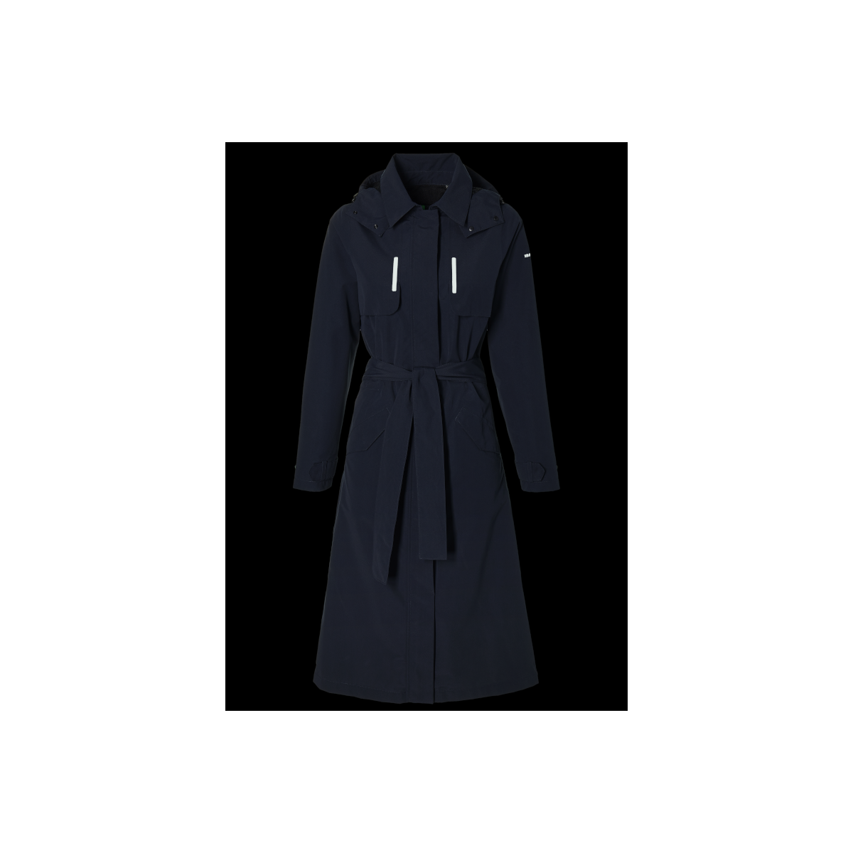 Basil Mosse veste de pluie femmes trench-coat, Bleu nuit S