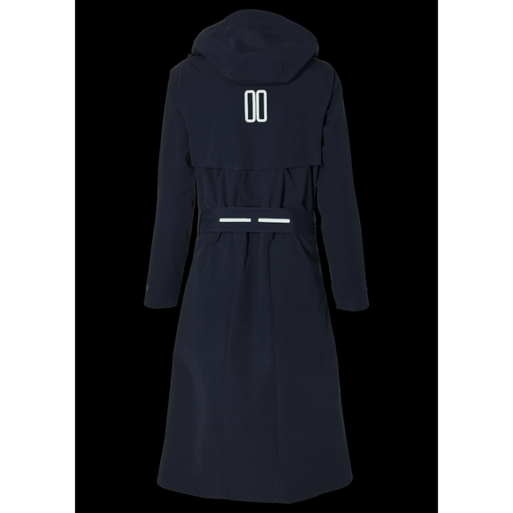 Basil Mosse veste de pluie femmes trench-coat, Bleu nuit M