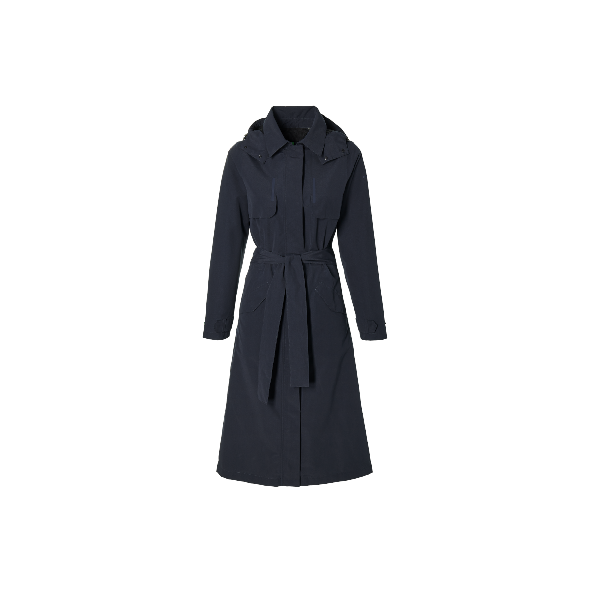 Basil Mosse veste de pluie femmes trench-coat, Bleu nuit L