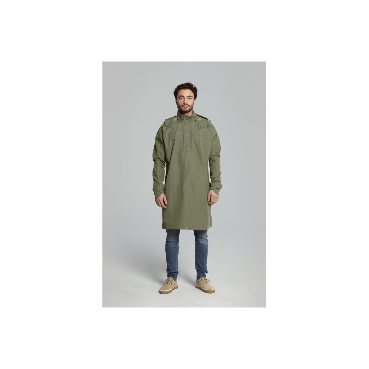 Basil Mosse poncho de pluie unisex, Vert olive taille unique