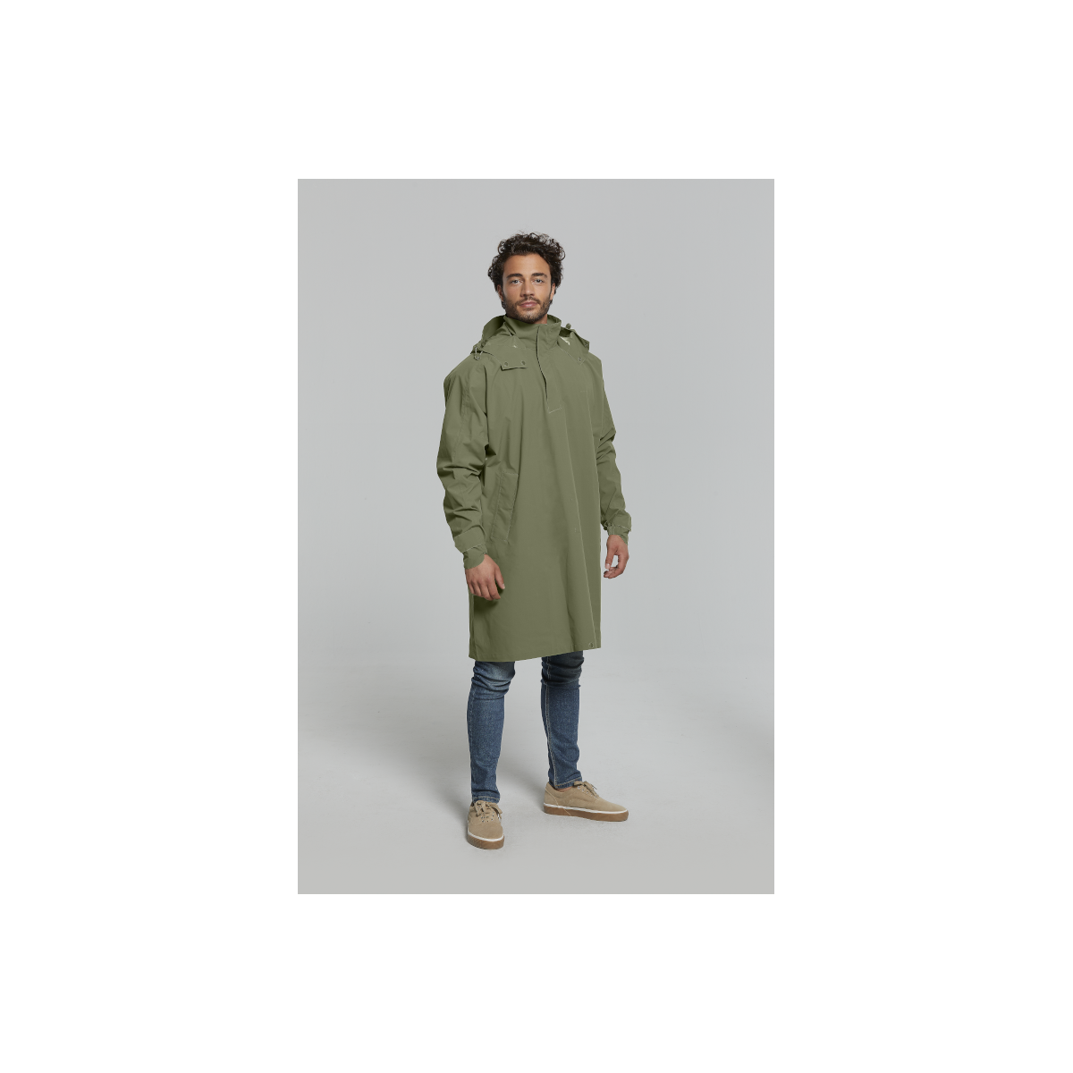 Basil Mosse poncho de pluie unisex, Vert olive taille unique