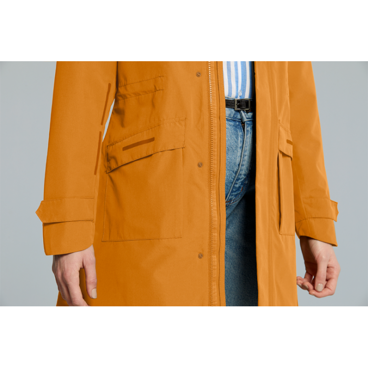 Basil Mosse veste de pluie Parka femmes Ocre  XS