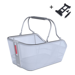 Basil Cento Tech Fiber panier vélo Nordlicht MIK,bleu argent