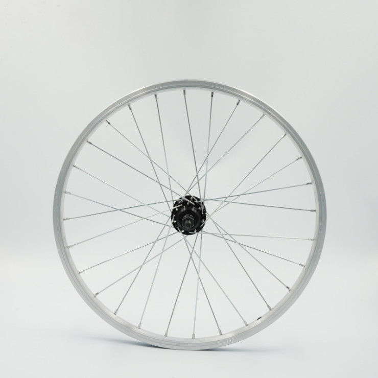 Roue 20" ARR, RL 6vit, jante alu simple paroi argent, écrous