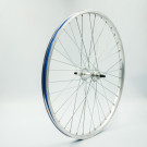 Roue 24" ARR, RL 1vit, jante alu simple paroi argent, écrous