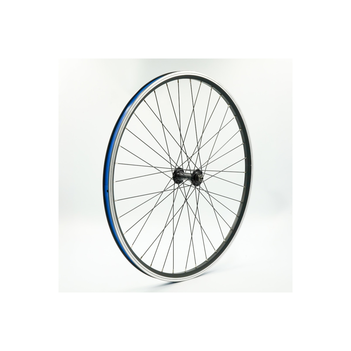 Roue 26" AV, jante alu double paroi noire, QR10