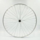 Roue 26" AV, jante alu simple paroi argent, QR10