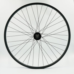 Roue 27,5" AV, jante alu double paroi noire, disc 6 trous, QR10