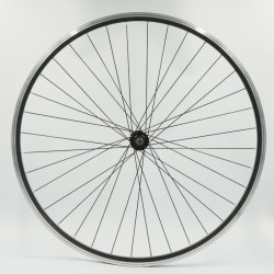 Roue 700VTC AV, jante alu double paroi noire, QR10