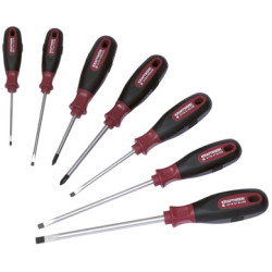 Jeu de 7 tournevis à fente/PH 