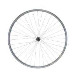 Roue avant 700 VTC, double paroi, argent, patin, QR10