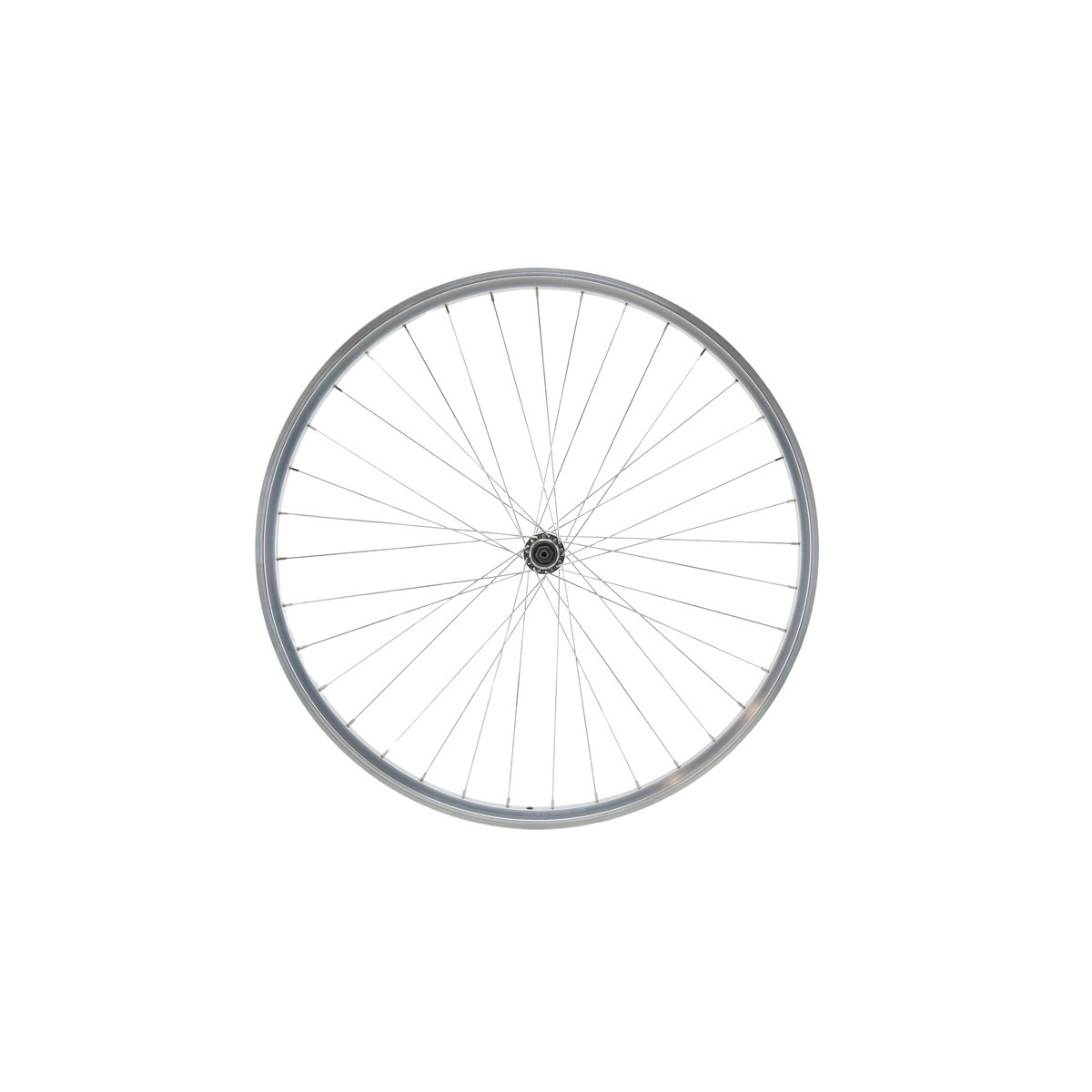 Roue avant 700 VTC, double paroi, argent, patin, QR10