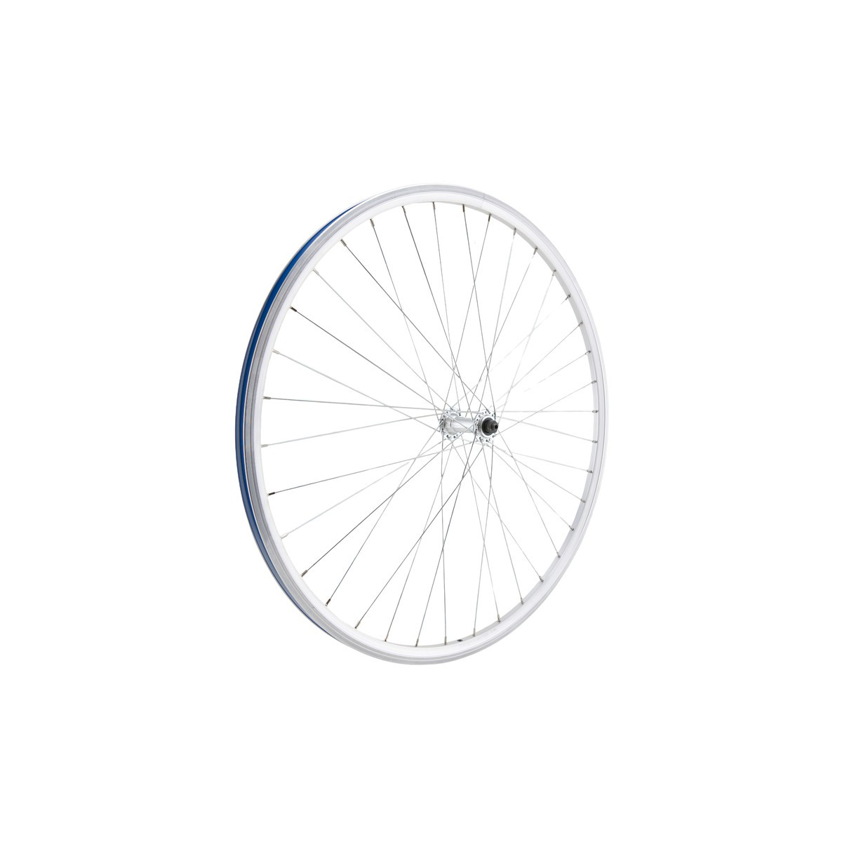 Roue avant 700 VTC, double paroi, argent, patin, QR10