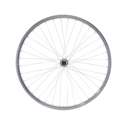 Roue arrière 700 VTC, double paroi, argent, patin, QR10