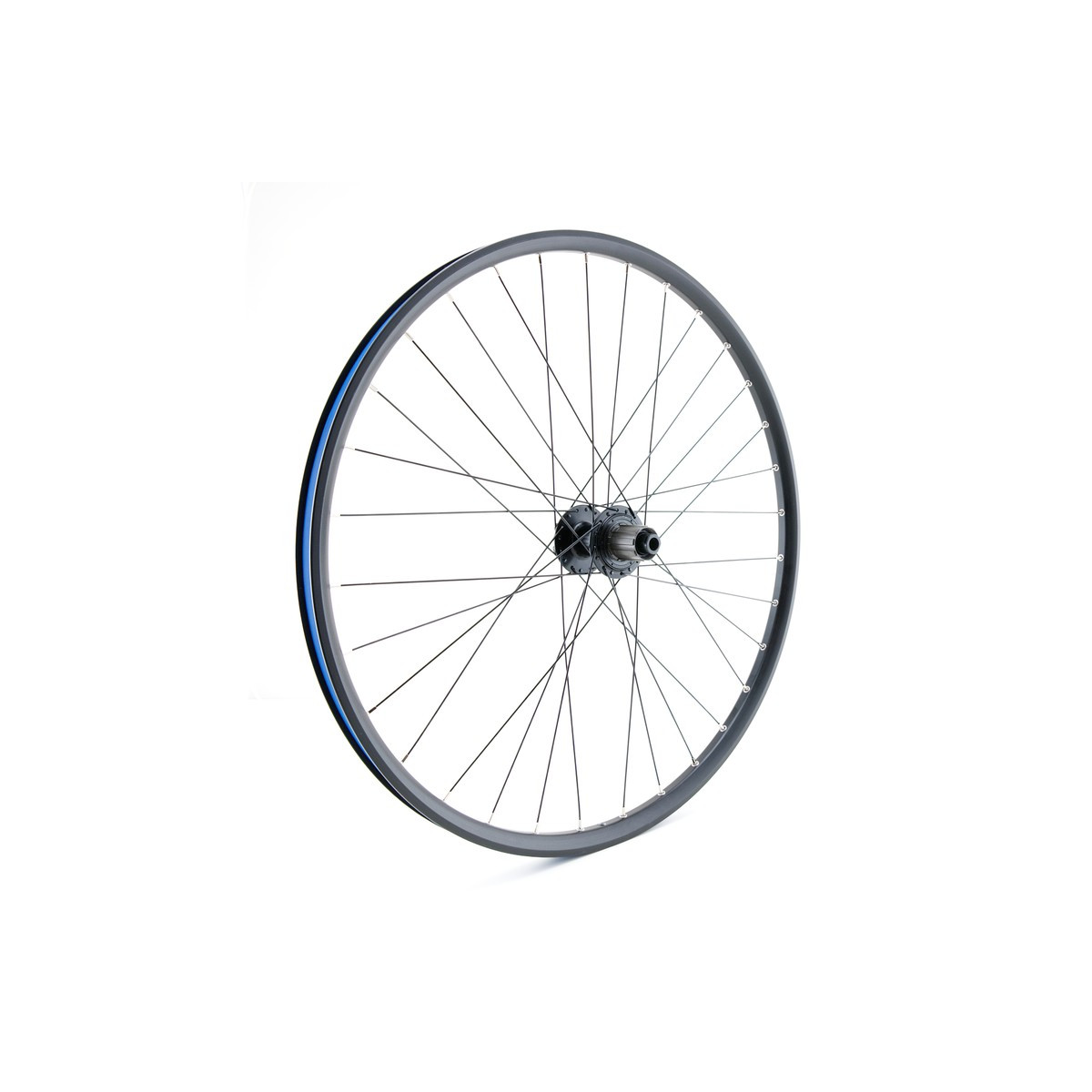 Roue arrière 27,5" VTT/VAE, double paroi, noire, disque, 12 x 142
