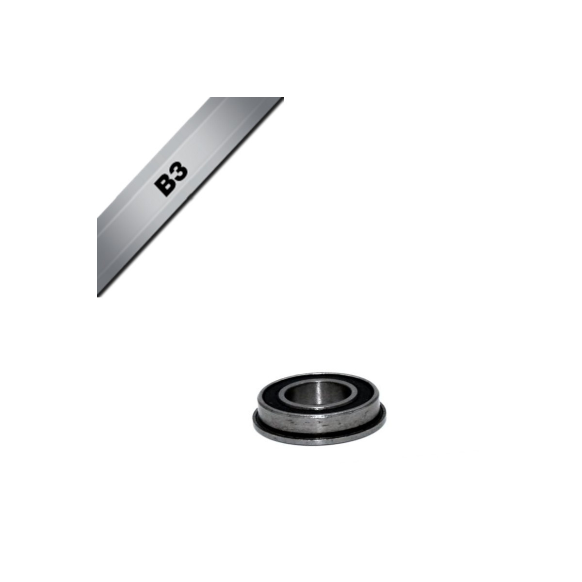 Roulement avec collerette extérieure BLACKBEARING 10 x 19/21 x 5mm B3